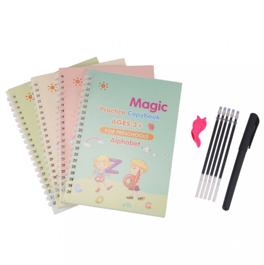 4 Cahiers d'écriture réutilisables + cadeau offert - MagicPen™