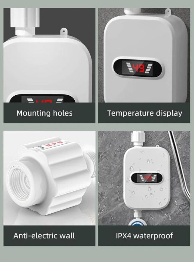 Chauffe-eau Allemand thermostatique instantané avec les accessories